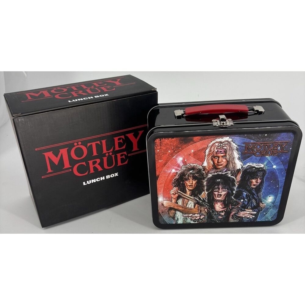 NEW Mötley Crüe Official Embossed Metal Lunch Box Tin Fun Box w/ Original Box